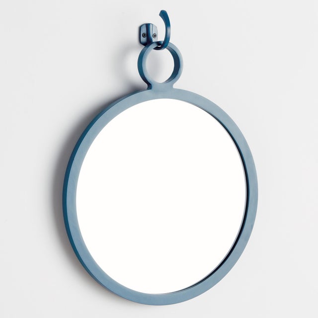 This regal blue round iron frame is an inspired look. The robust frame creates a bold focal point while the oversized hook...