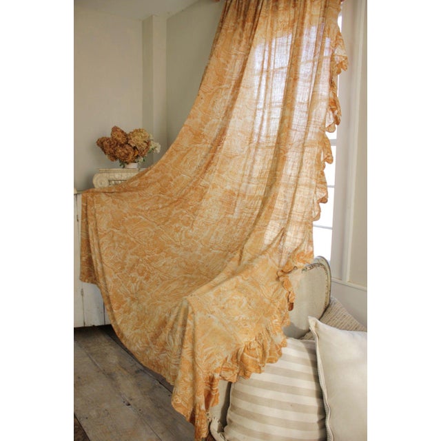 Curtain Antique French Toile De Normandy Marie Stuart Gold Wedding