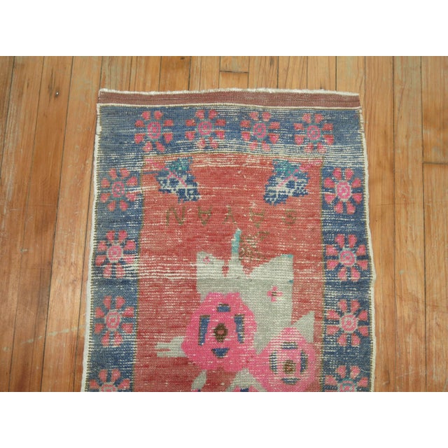 Zabihi Collection 1965 Turkish Floral Narrow Runner - 1'9" x 9'1" For Sale - Image 4 of 8