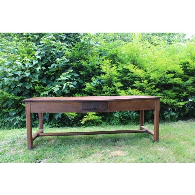Rustic French Country House Table in Cherrywood, 1850 For Sale - Image 3 of 13