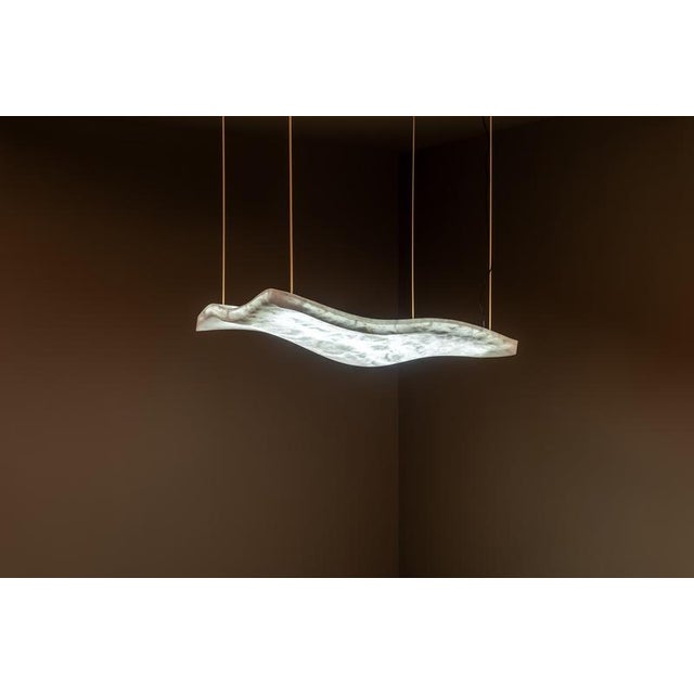 Small Aire Pendant Lamp by United Alabaster For Sale - Image 6 of 14
