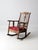 Farmhouse Antique Wooden Rocking Chair With Red Upholstered Seat For Sale - Image 3 of 16