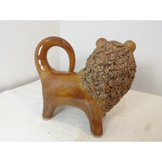 Vintage Ceramic Lion, 1960s-1970s For Sale - Image 4 of 9