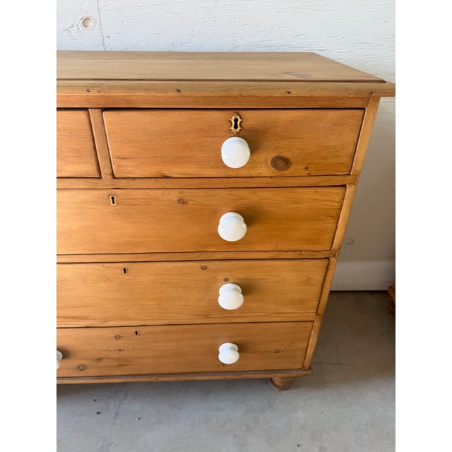Antique Pine Two Over Three Drawers - Chest of Drawers From England For Sale - Image 10 of 18