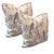This elegant set of two throw pillows features a classic chinoiserie-inspired design, showcasing perched birds among...
