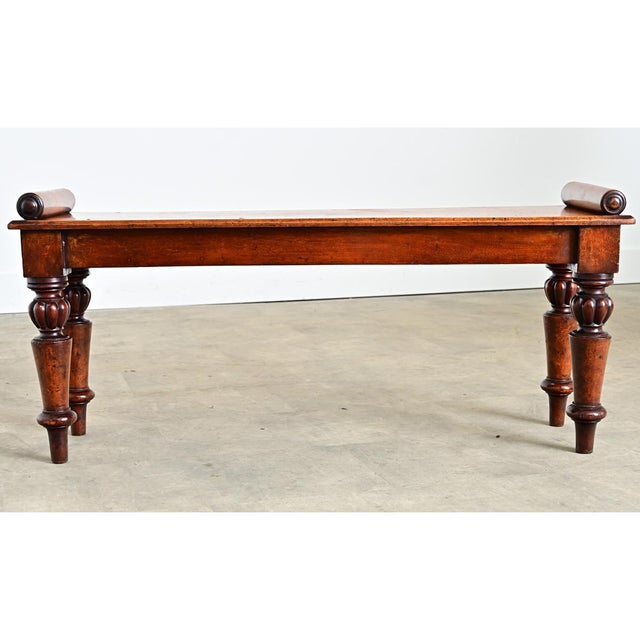 Wood English 19th Century Mahogany Window Seat For Sale - Image 7 of 10