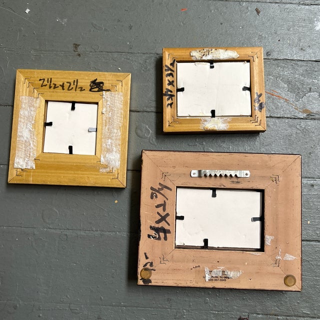 1980s Vintage Collection of 3 Miniature Picture Frames-Set of 5 For Sale - Image 5 of 5