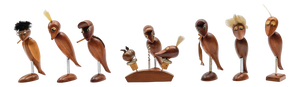 Scandinavian Wooden Woodpecker Corkscrews, 1960s, Set of 8