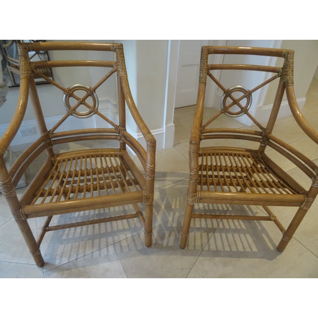 Orange McGuire Target Arm Chair a Pair For Sale - Image 8 of 12