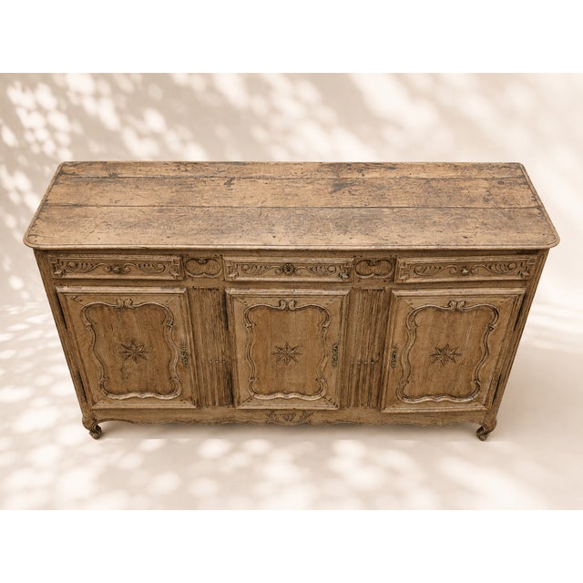 Late 19th Century Large Louis XV Carved Oak Three-Door Sideboard, 1870 For Sale - Image 5 of 7