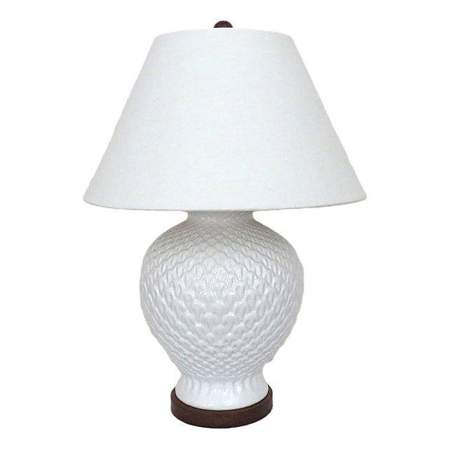 Ralph Lauren Designer Pineapple Table Lamp in White For Sale