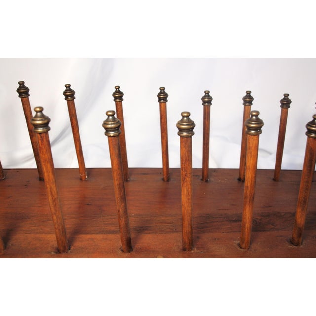 1930s Antique Vertical Carved Wooden Plate Rack With Bacchus For Sale - Image 5 of 8
