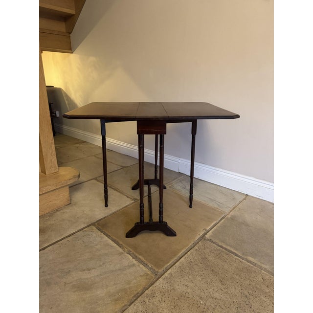 Antique Edwardian Mahogany Sutherland Table, 1900s For Sale - Image 4 of 8