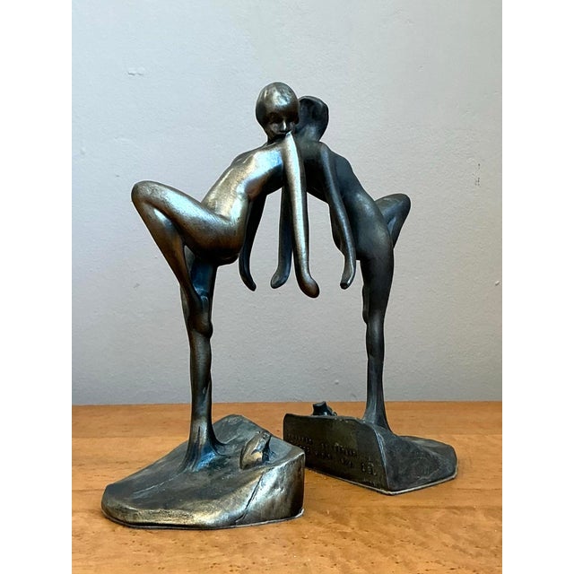 Vintage Deco Dancing Nymph Bookends - Set of 2 For Sale - Image 11 of 12