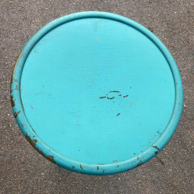 Set of Turquoise Bistro Stools in the Style of Thonet, 1980s For Sale - Image 6 of 7