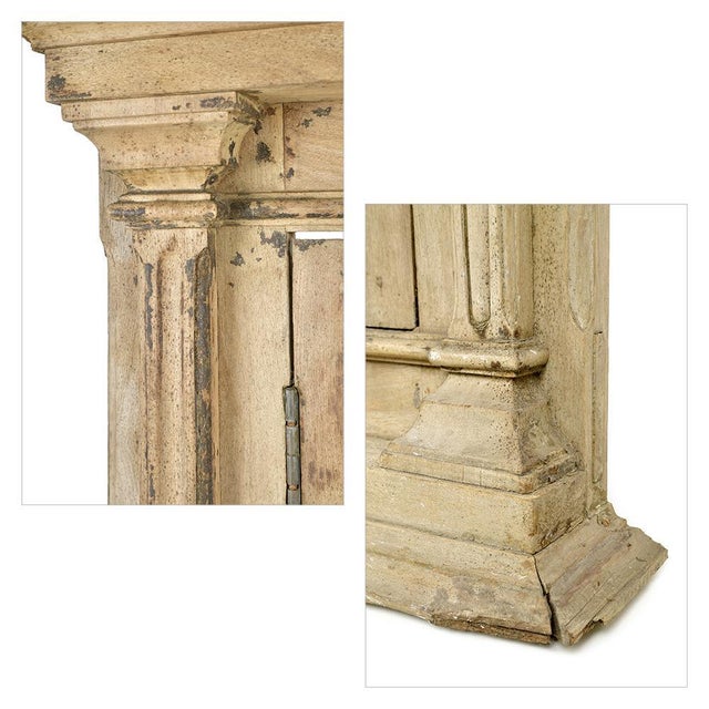 Wood Antique Indian Double-Leaf Door in Carved Solid Wood For Sale - Image 7 of 9