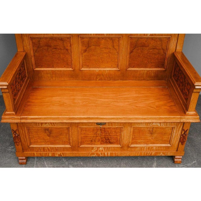 Antique Chest Bench in Ash Wood, 1900s For Sale - Image 16 of 18