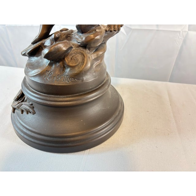Sculpture Materials Antique French L. & F. Moreau Bacchus Spelter Sculpture, 28"h For Sale - Image 7 of 18