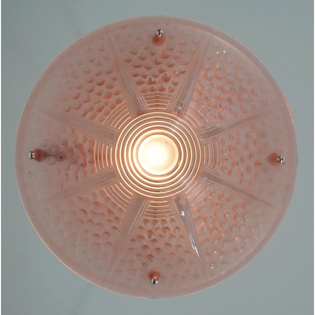 1930s Large French Art Deco Pendant Light by A. Bloch & Muller Freres - France For Sale - Image 6 of 13