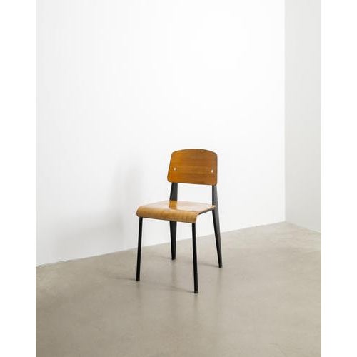 1950s Mid-Century Modren French Standard Metropole 305 Dining Chair by Jean Prouvé, 1950s For Sale - Image 5 of 9