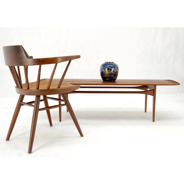 France & Son John Stuart Solid Teak Rolled Edges Danish Mid-Century Modern Coffee Table For Sale - Image 4 of 12