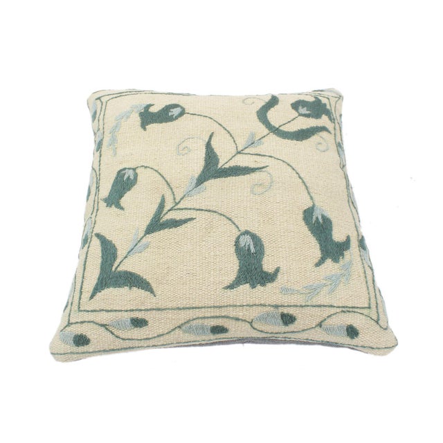 Vintage Rustic Walmsley Kilim Suzani Handmade Pillow For Sale In New York - Image 6 of 9