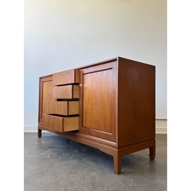 Vintage Teak Credenza by Shanghai Furniture Factory For Sale - Image 13 of 17