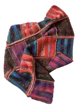 Vintage Patchwork Knit Throw Blanket