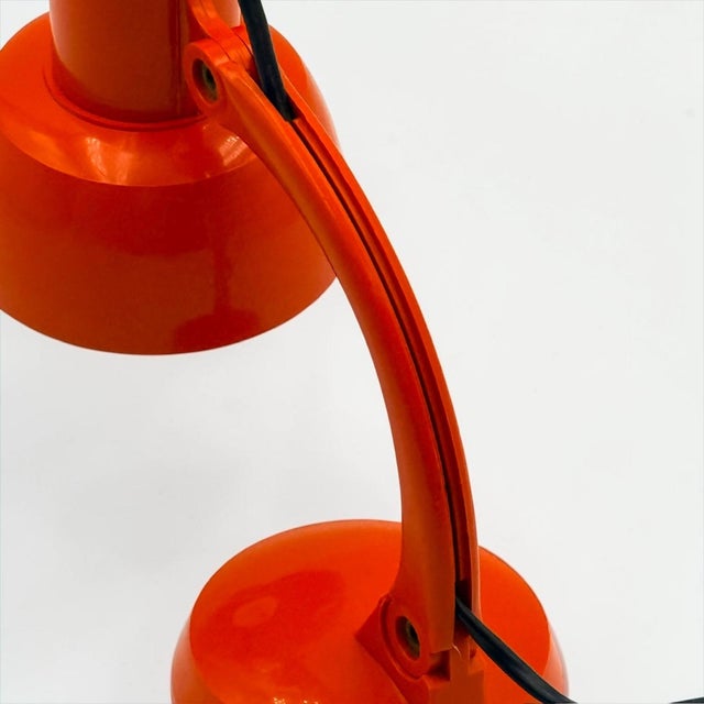 Space Age Orange Gooseneck Desk Lamp, Italy, 1970s For Sale - Image 6 of 16