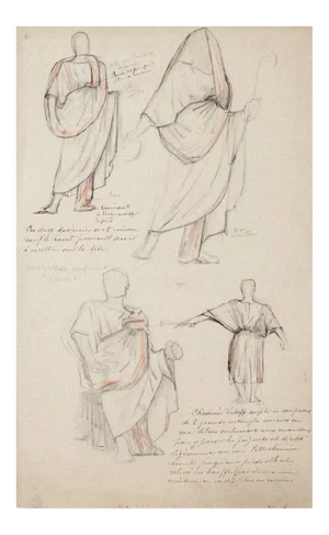 Studies for Costumes Pencil and Pastel by Georges Antoine Rochegrosse