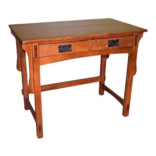 Crafters and Weavers Arts & Crafts Writing Desk / Library Table For Sale