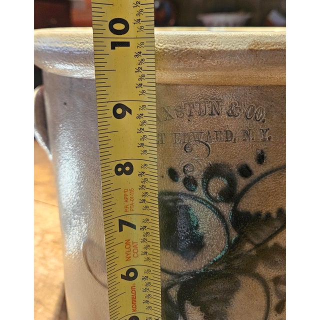 Haxstun & Co. Floral Stamped 3 Gallon Crock For Sale - Image 11 of 12