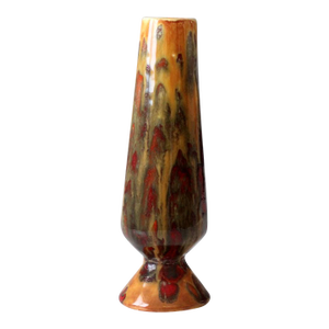 Mid-Century Studio Pottery Bud Vase With Lava Glaze
