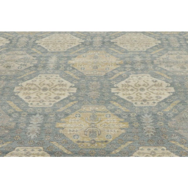 2010s Vintage Modern Distressed Oushak Rug - 11'09 X 15'01 For Sale - Image 5 of 11