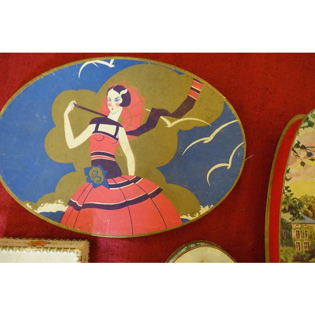 Vintage Chocolate and Confectionery Boxes, 1920s, Set of 7 For Sale - Image 3 of 6