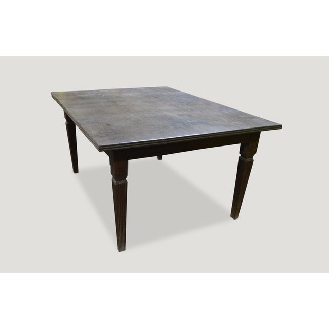 Contemporary Andrianna Shamaris Vintage Raffles Teak Wood Dining Table For Sale - Image 3 of 6