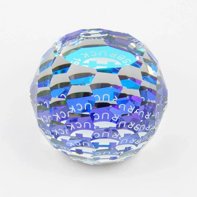 Crystal Glass Winter Olympics Paperweight from Swarovski, 1976 For Sale - Image 3 of 8