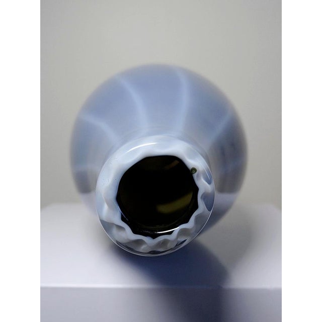 Vintage Murano Smoked Glass Vases Lined with Opaline Glass, 1980s, Set of 2 For Sale - Image 13 of 18