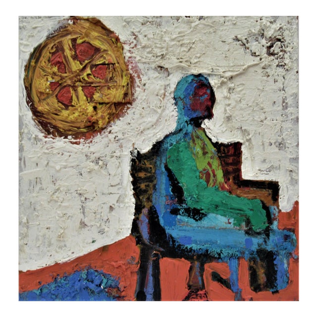Enrique Kico Govantes, Untitled, Man on a Chair with Sun, Circa 1990 For Sale