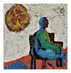 Enrique Kico Govantes, Untitled, Man on a Chair with Sun, Circa 1990