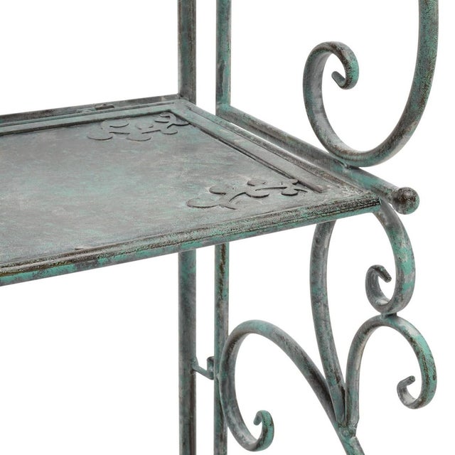 Dark Green Tyrique 4 Tier Shelf Unit - Antique Dark Green For Sale - Image 8 of 12