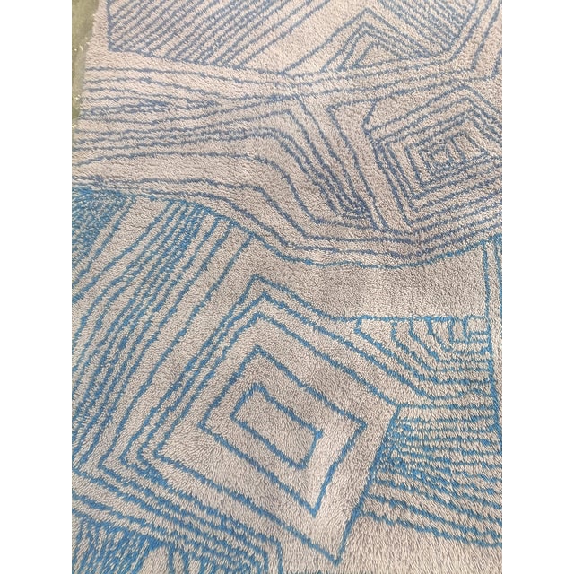 Rectangular Wool Rug with Optical Patterns, Italy, 1970s For Sale - Image 4 of 9
