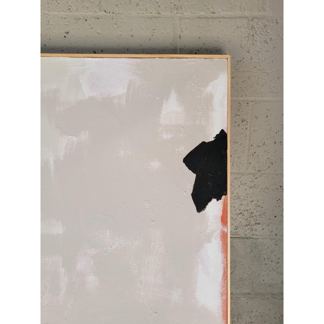Wood Large-Scale Modern Abstract Painting White Primary Color For Sale - Image 7 of 11