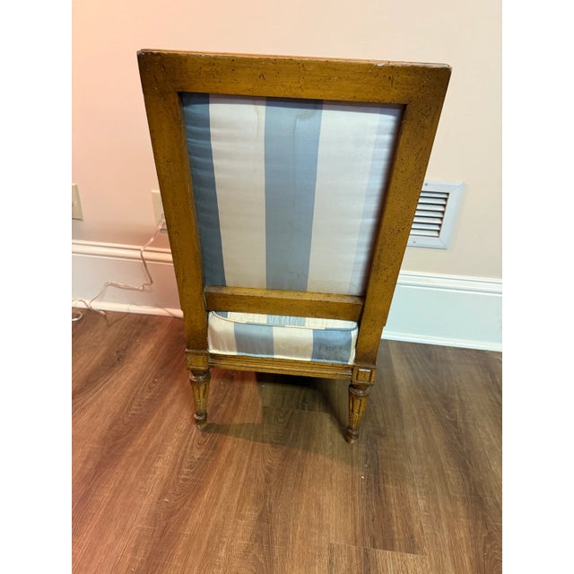 Pretty antique chair with carved wood floral detailing. Fabric and seat cushion could be easily updated to give this...