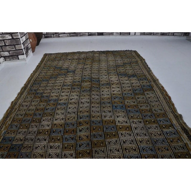 Handmade wool carpet in Turkish Anatolia , Vintage Oushak Rug,Turkish Vintage Anatolian Rug, Handmade wool Rug . One Of...