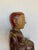 Ruby Red Vintage Buddha Buddhist Carved Wood Burmese Thai Monk Statue For Sale - Image 8 of 16