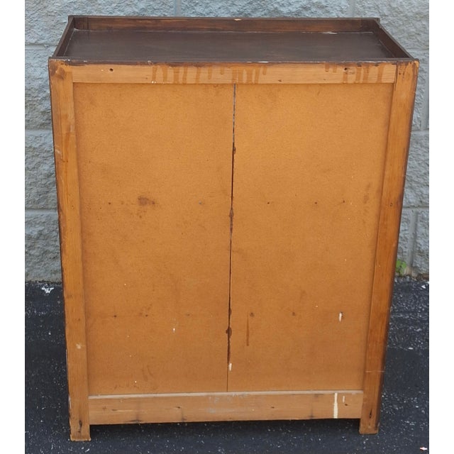 American Mid 20th Century Stained Pine Low Bookcase For Sale - Image 3 of 8