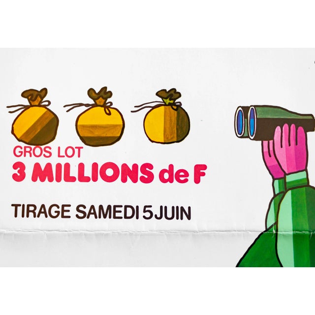 Date: 1970s Size: 15 x 11.5 inches About the Poster: France's Loterie Nationale (National Lottery) was established May 31,...