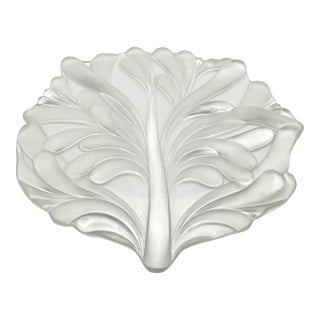 Vintage Walther Crystal for Mikasa “Folia” Cake Plate, Serving Platter by Larry Laslo For Sale