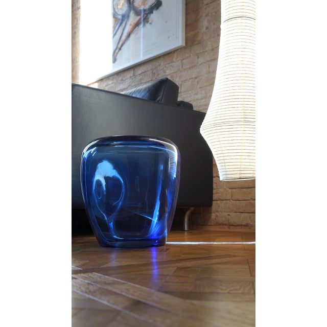 Isola Blue Side Table in Murano Blown Glass from Kanz For Sale - Image 12 of 14